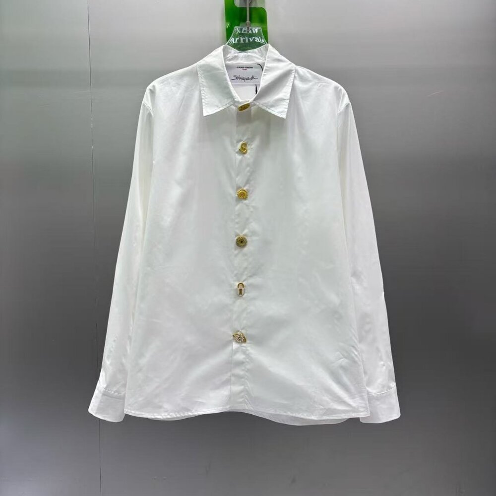 schiaparelli white long-sleeved shirt